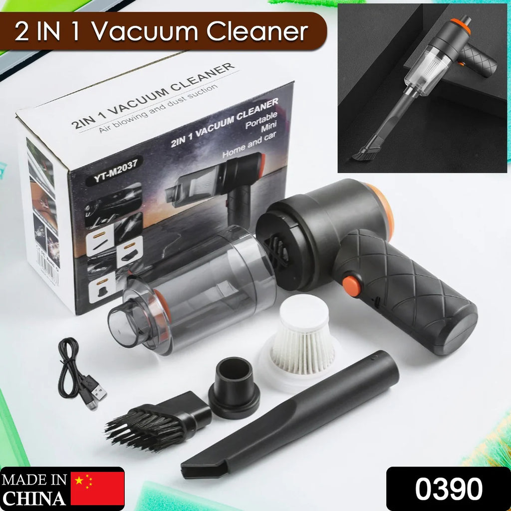 0390 Vacuum Cleaner Dust Collection 2 In 1 Car Vacuum Cleaner High-power Handheld Wireless Vacuum Cleaner Home Car Dual-use Portable Usb Rechargeable Mini Car Vacuum For Vehicle Home And Office