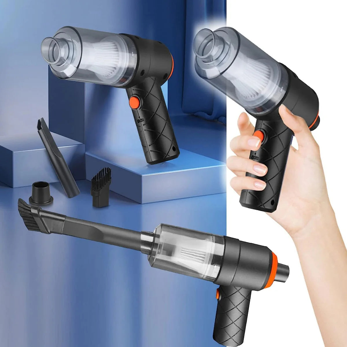 0390 Vacuum Cleaner Dust Collection 2 In 1 Car Vacuum Cleaner High-power Handheld Wireless Vacuum Cleaner Home Car Dual-use Portable Usb Rechargeable Mini Car Vacuum For Vehicle Home And Office