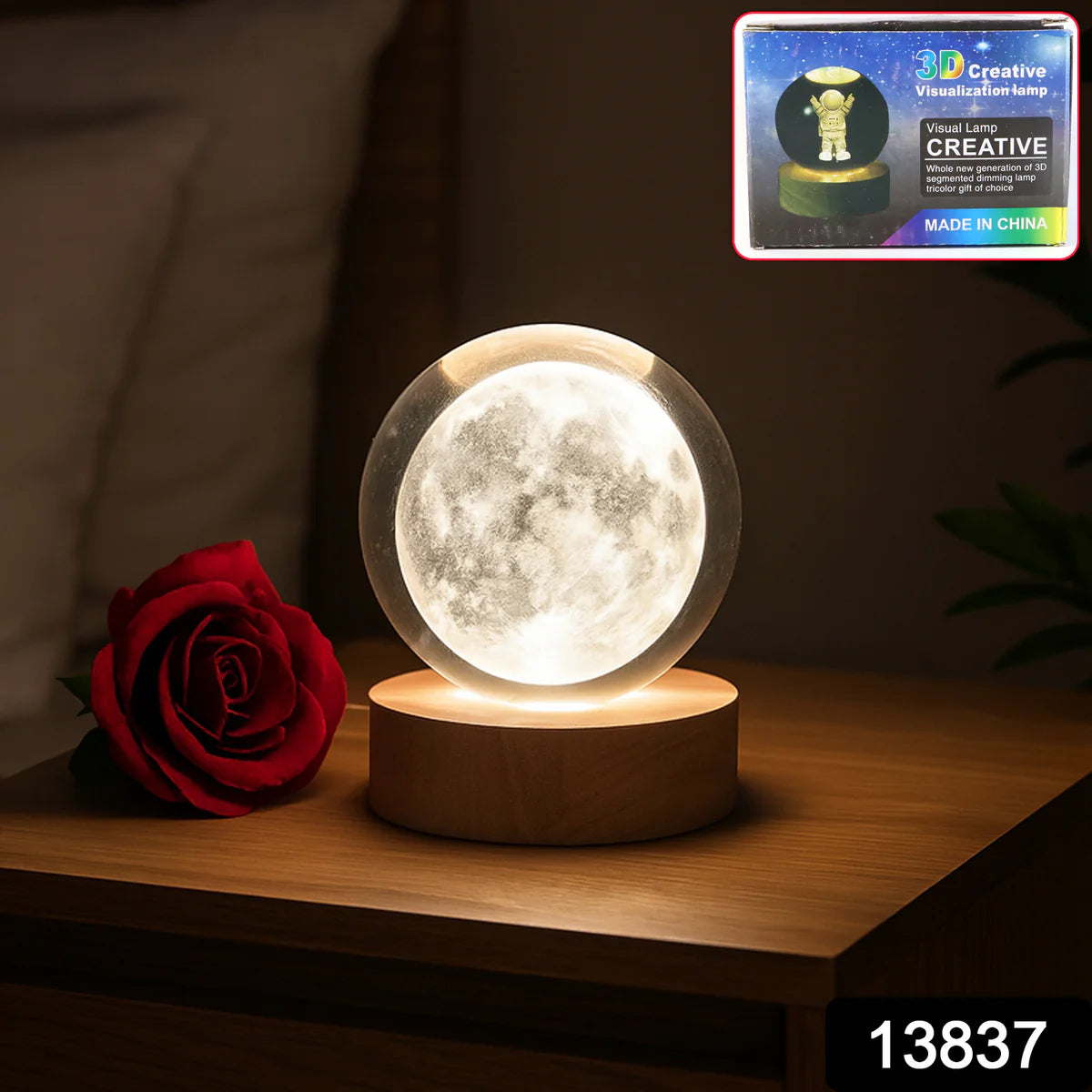 3d Crystal Ball Lamps With Base (1 Pc)